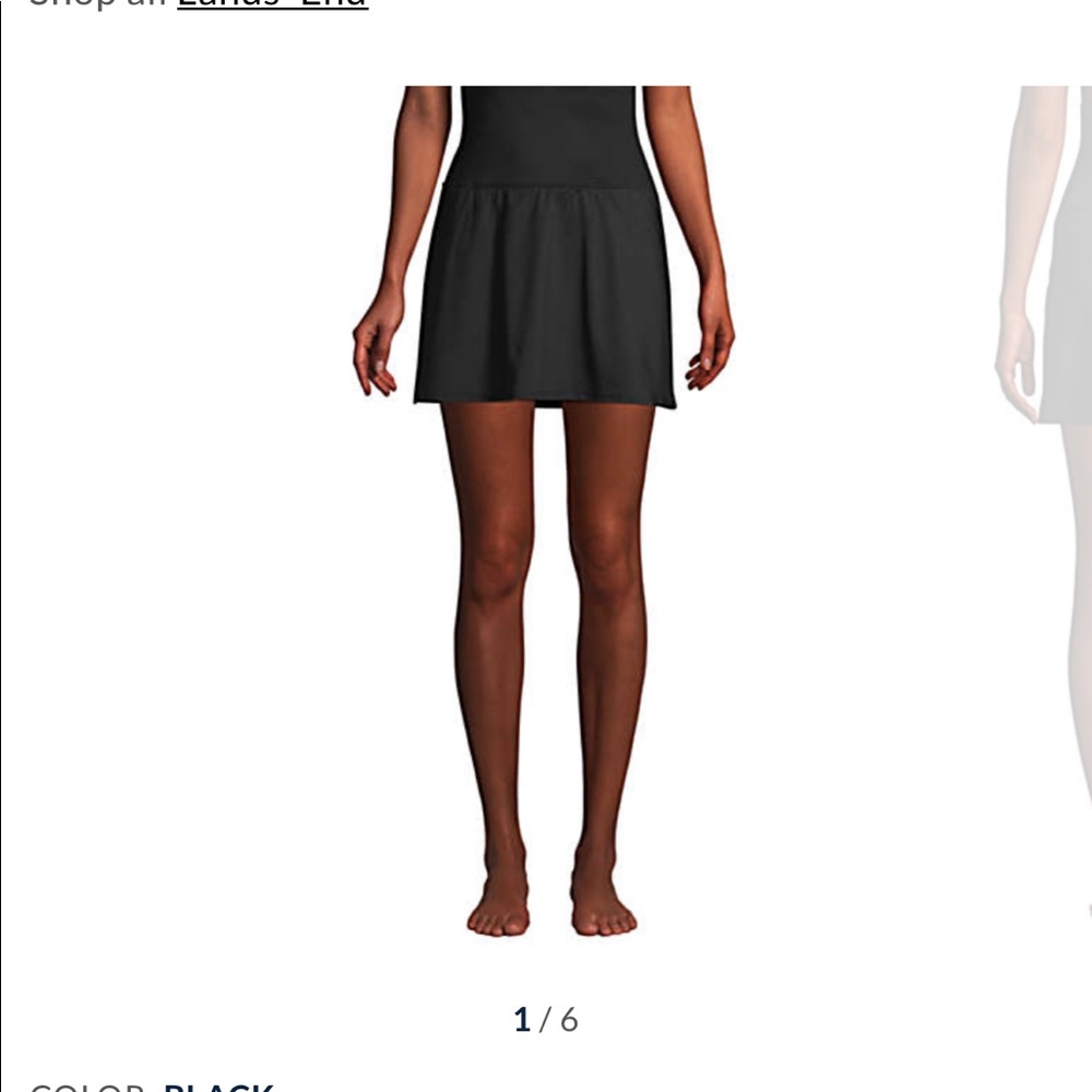Land’s End tummy control swim skirt.